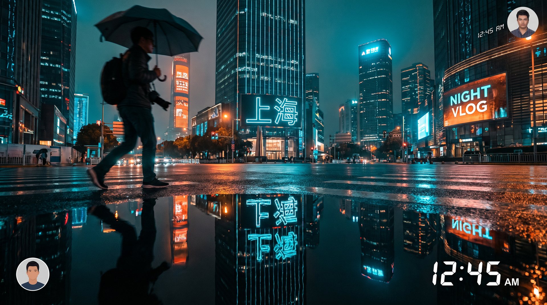 小小绘城市夜景视频